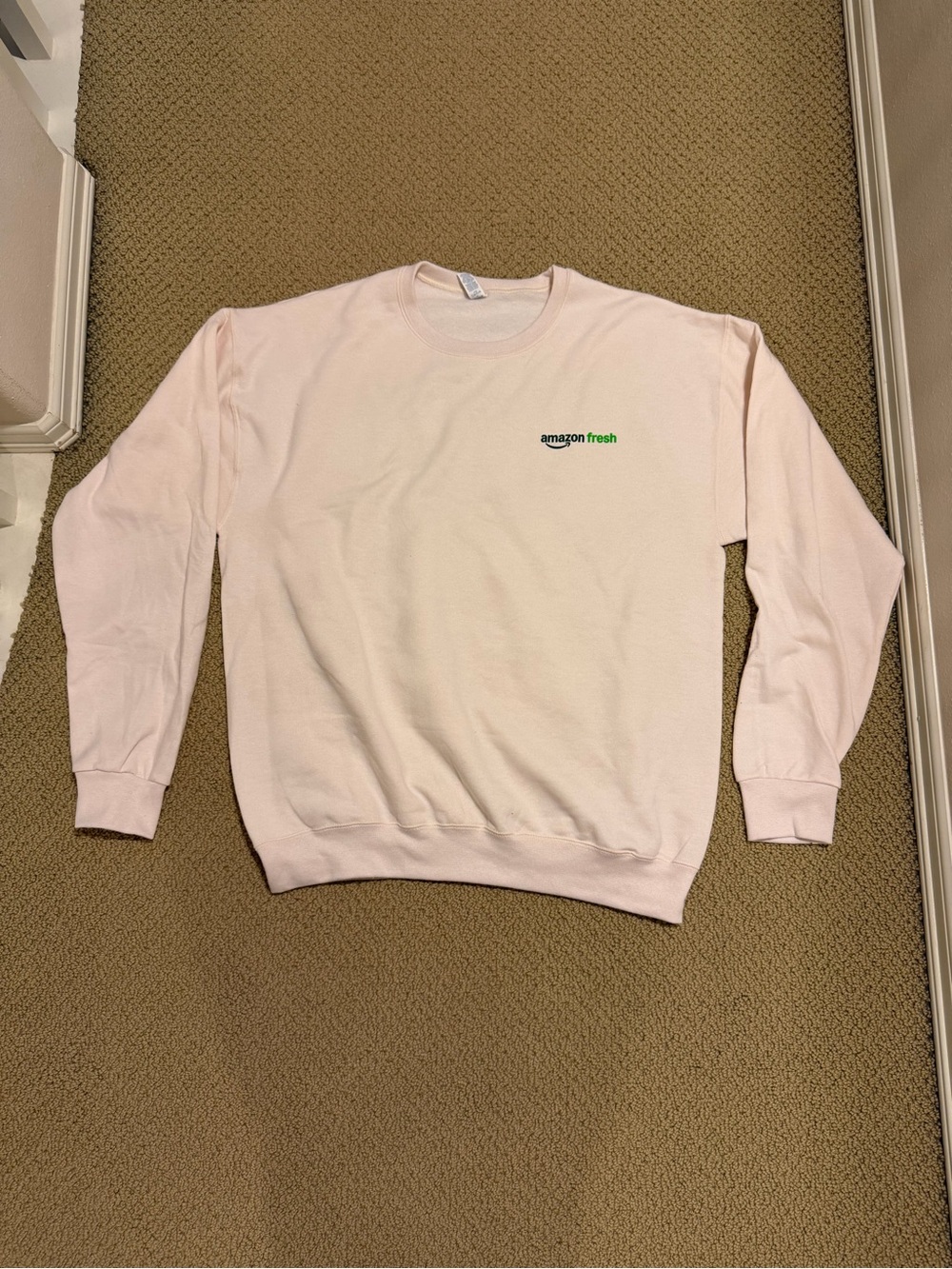 Amazon Fresh Employee Crew Neck Sweater Pullover Long Sleeve (Men’s Large) NEW